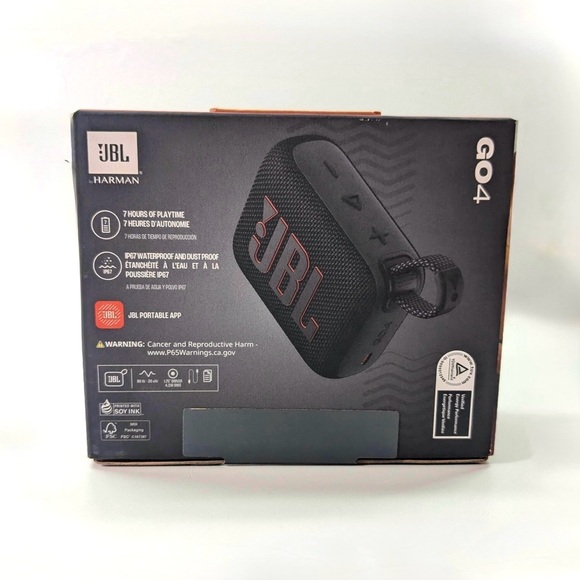JBL Go 4 Bluetooth Speaker Ultra Portable Waterproof Dustproof Brand New BLACK - Picture 3 of 3